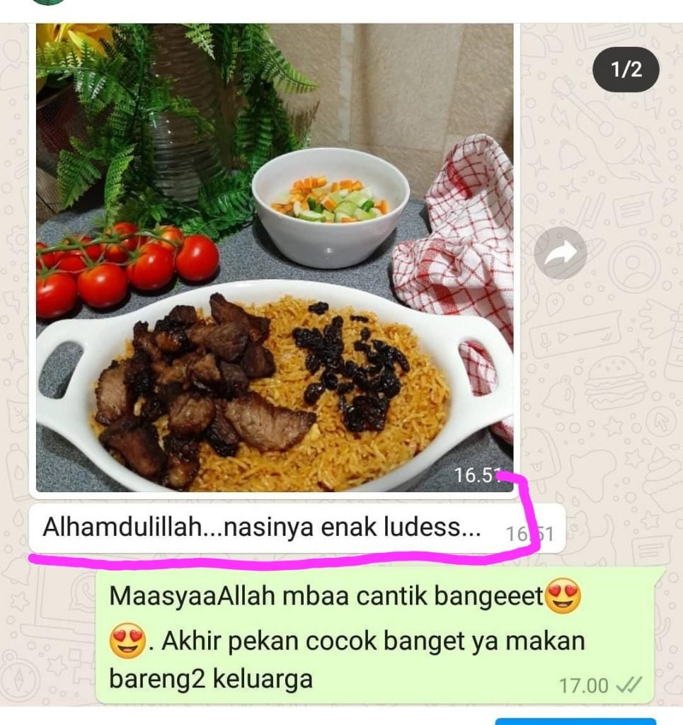 Alhamdulillah, nasinya enak ludess....